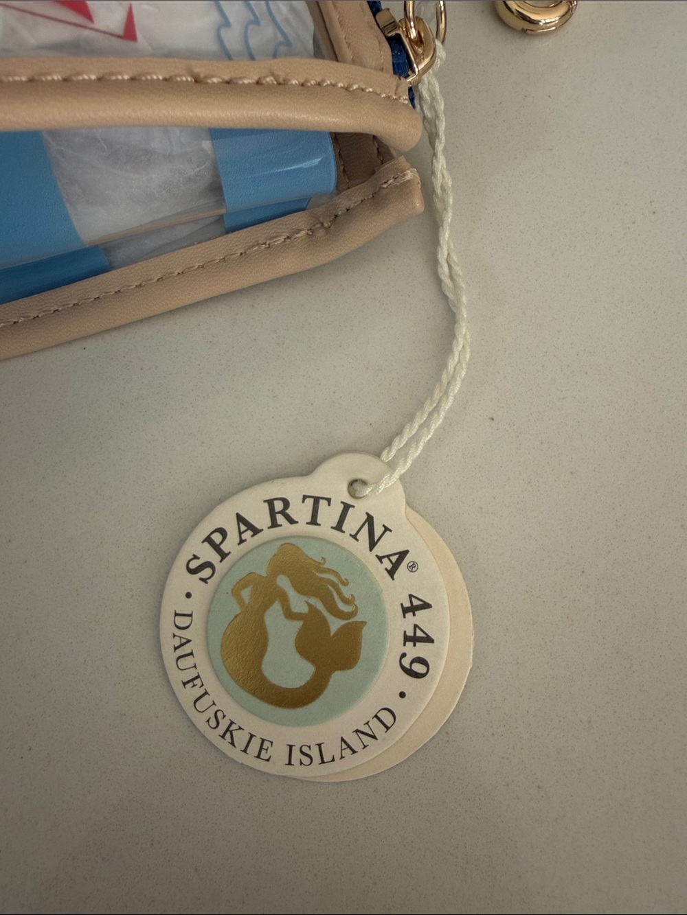 Spartina 449 Clear PVC Coastal Map Pouch with Beige Trim
New with tags! - Picture 3 of 4